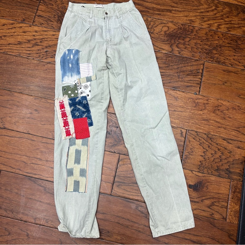 Gotcha x born again bluez BAB Sage true vintage‎ Patchwork boho grunge Trouser